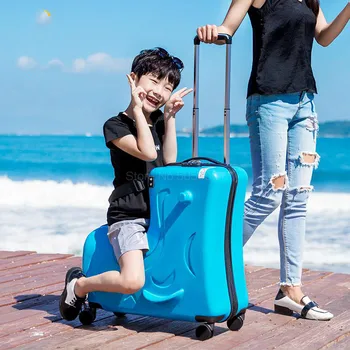 

Ins net red children's suitcase can ride the trolley case universal wheel 24 inch baby cartoon men and women suitcase