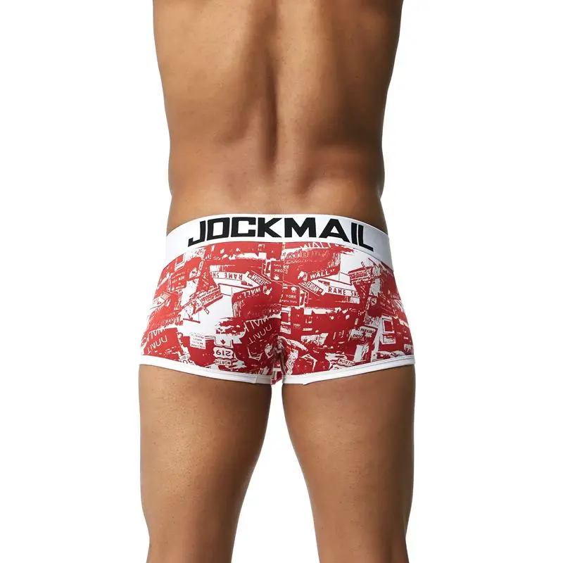 JOCKMAIL, Брендовое сексуальное мужское нижнее белье, боксеры, шорты, трусы, хлопковое Мужское нижнее белье, боксеры, u-выпуклые мужские трусы, мужские трусы для геев