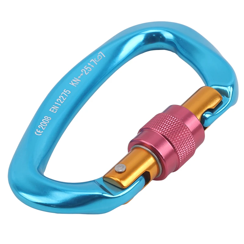 blue D-Ring брелок клип многоцветный Кемпинг брелок оснастка крюк Открытый Дорожный набор Quickdraws наружные аксессуары - Цвет: blue