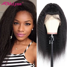 Mslyn 13x4 парики для волос на шнурках для женщин бразильские кудрявые прямые волосы парик с волосами для младенца remy натуральные черные волосы