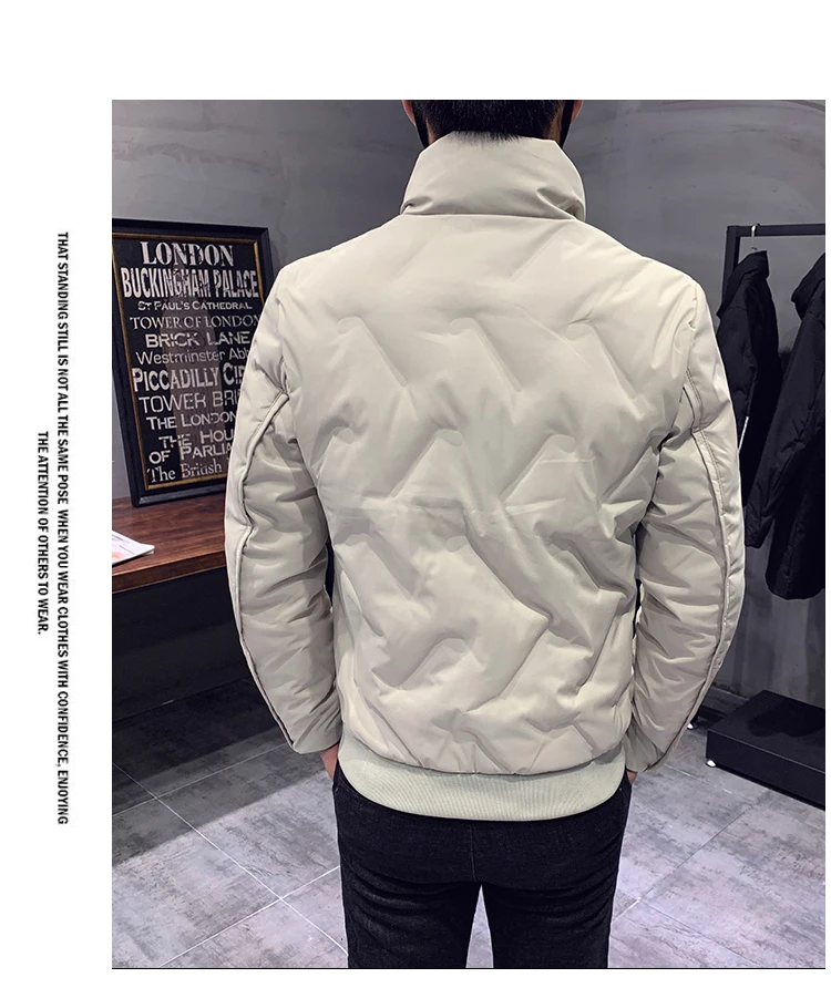 MEN'S down Jacket New Products Korean-style Short Stand Collar down Jacket Men's Fashion Slim Fit Warm down Jacket Coat