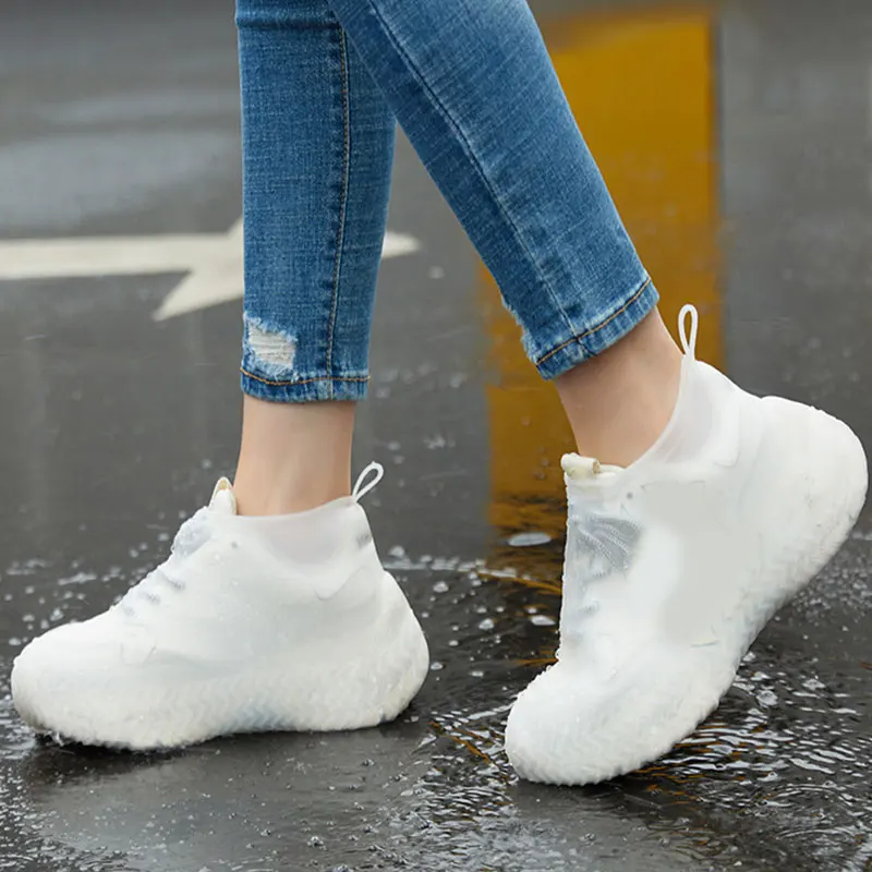 Shoe Covers Boots Non-slip Waterproof Shoe Cover Silicone Material Unisex Shoes Protectors Rain Boots for Indoor Outdoor Rainy Days Reusable