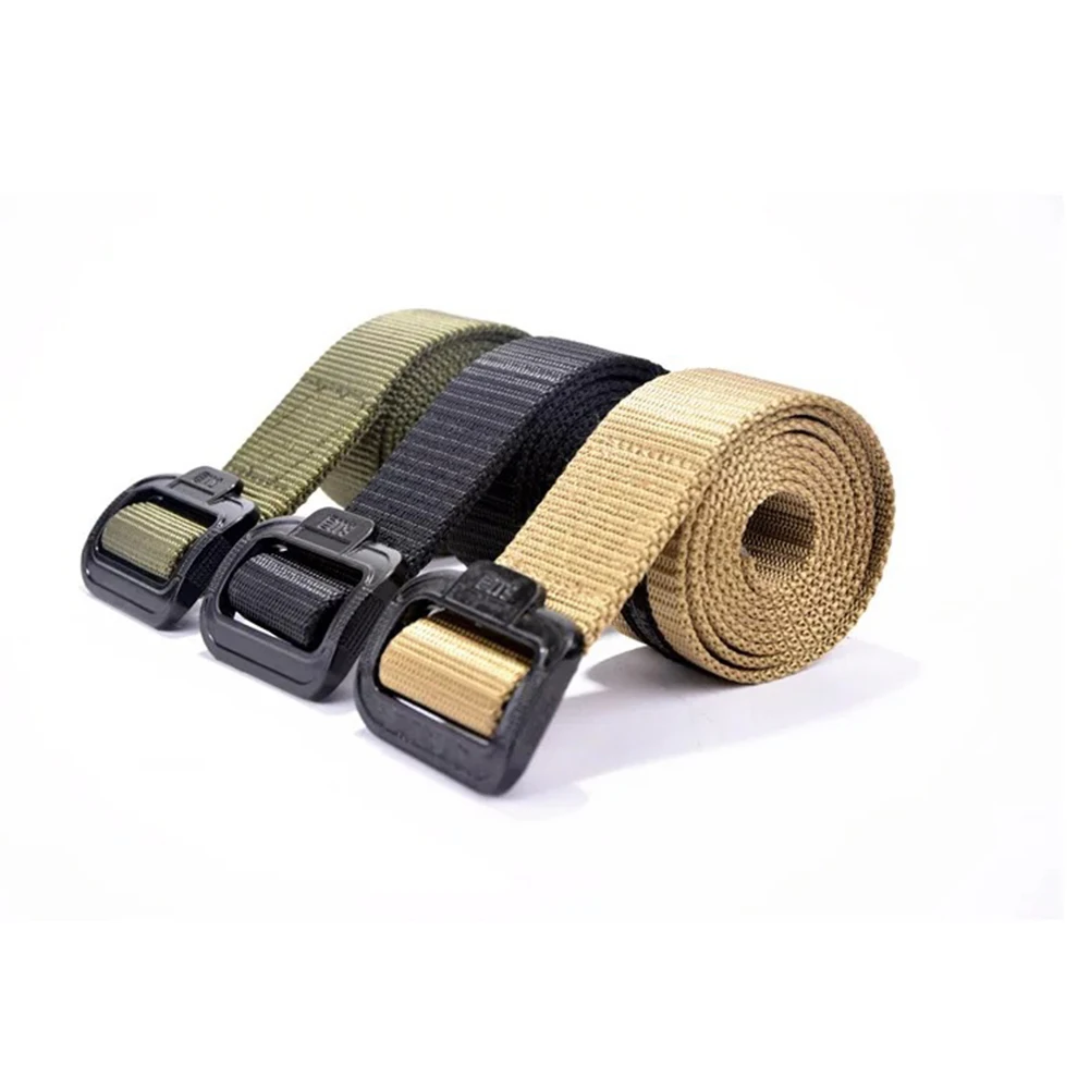 Military Men Tactical Belt Accessories Nylon Fabric Adjustable Daily Lightweight Outdoor Indoor Front Buckle WaistBelt