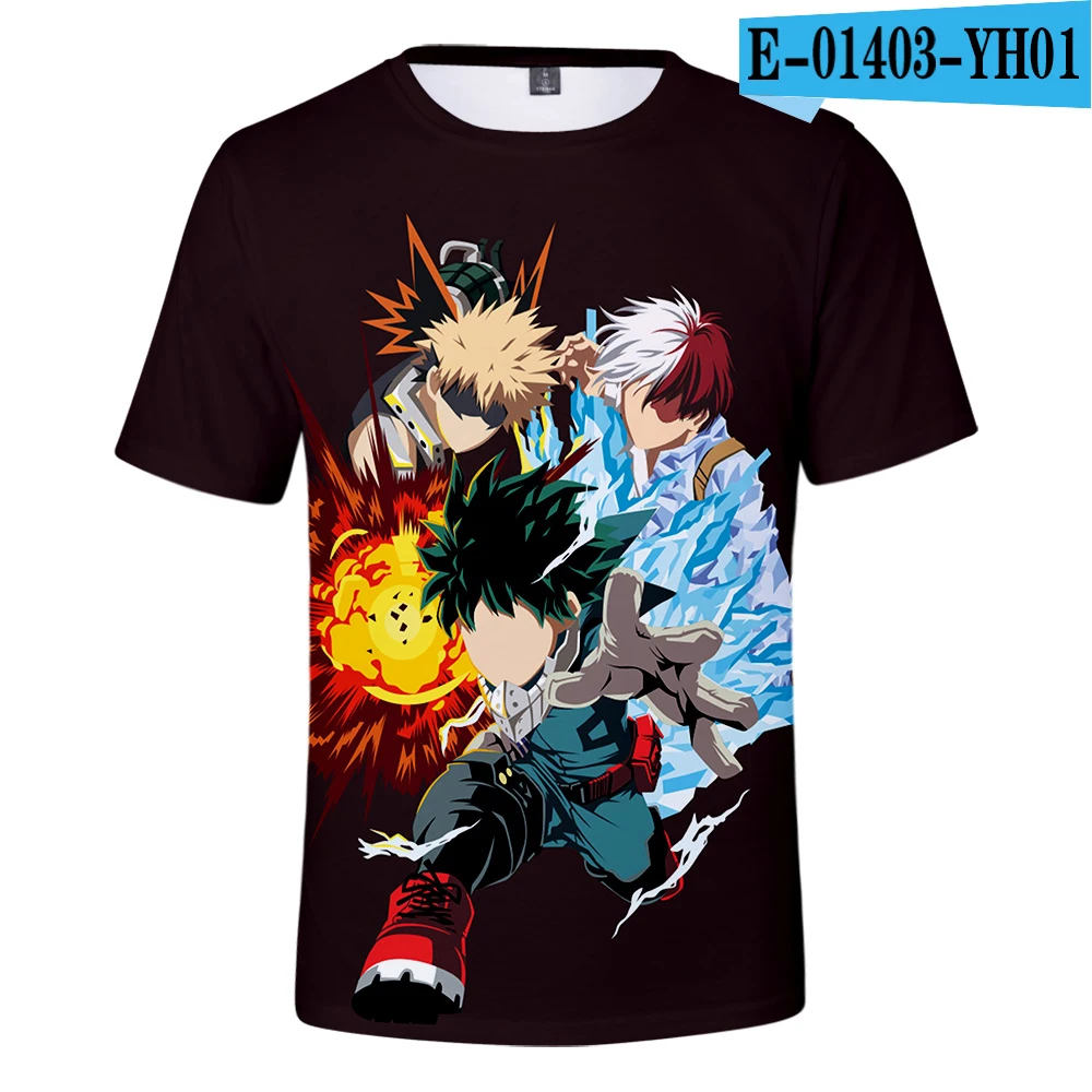 3D Футболка с героями мультфильма «Мой герой» для детей, мужчин и женщин, летняя новая распродажа, модная повседневная футболка с комическим принтом, модная футболка, крутой уличная футболка - Цвет: 3D