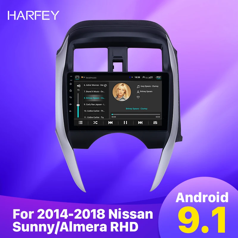Harfey автомобиль " Android 9,1 gps авто радио для Nissan Sunny/Almera RHD- HD сенсорный экран с поддержкой Carplay DVR OBD2