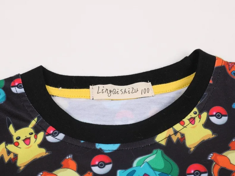 Children Pajamas Boy's Cotton Nightwear Pokemon Cartoon Loungewear Kids Boys Anime Homewear Autumn Sleepwear for Little Boys