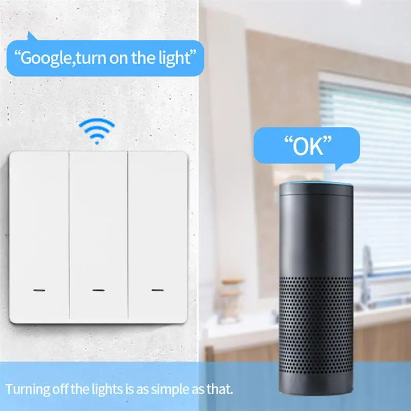 Белый Wi-Fi механический телефон приложение умный светильник контроллер Настенный умный переключатель работает с Amazon Alexa и Google Assistant