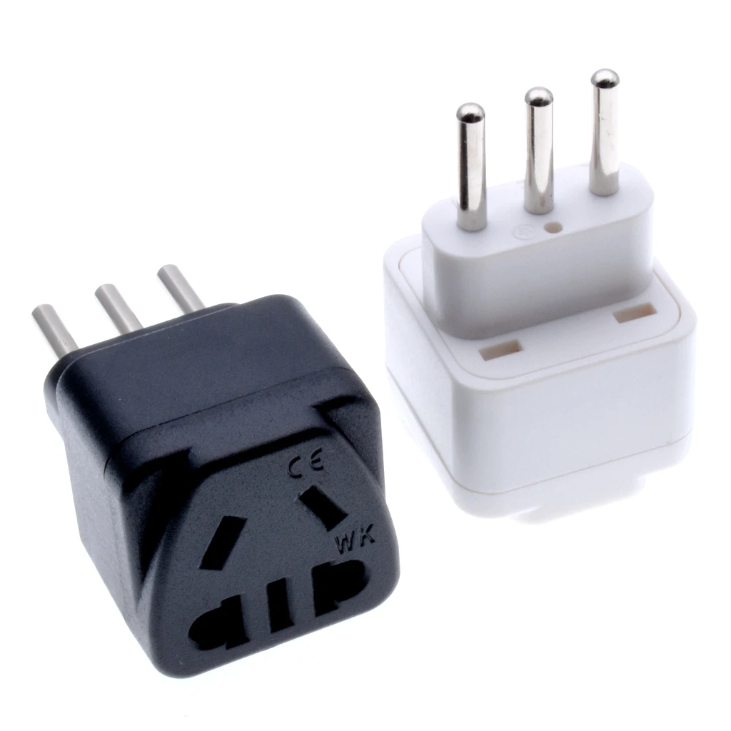 Italy 3pin Travel Adapter Plug,China Australia Japan Germany to Italy Travel AC Power Adapter Type L  Plug Converter