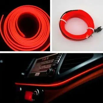

4M Car Atmosphere Light 12V LED Auto Interior Ambient Light Decor Atmosphere Optical Fiber Lamp Door Light bar