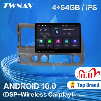 

Wireless Carplay For Honda Civic 2006 2007 2008 2009 2010 2011 Android 10 Player GPS Auto Audio Stereo Radio Recorder Head Unit