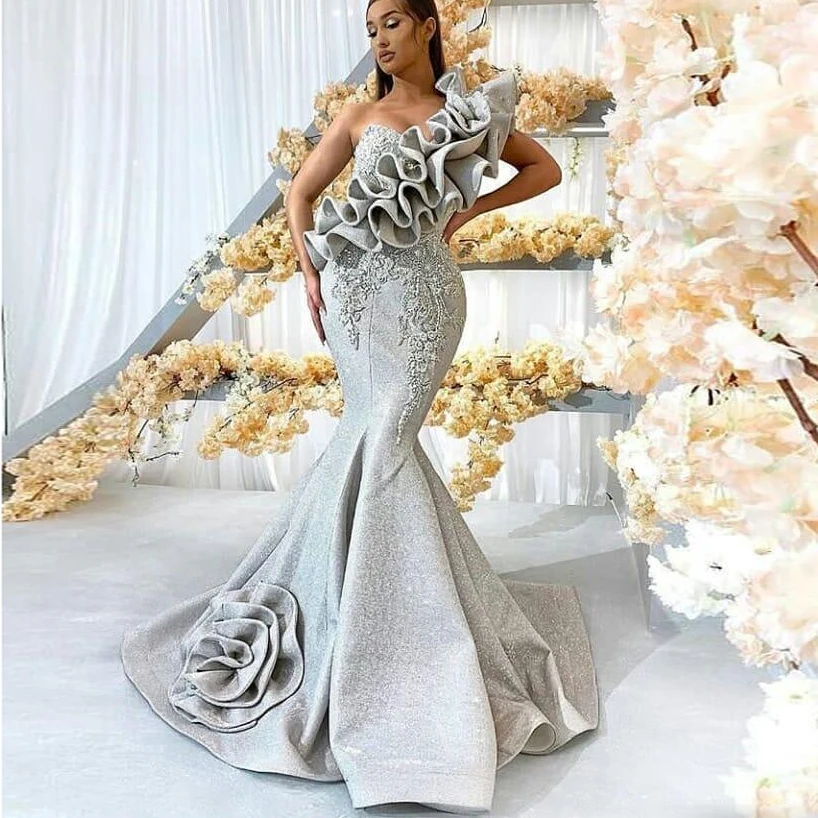 unique-silver-one-shoulder-prom-dresses-long-lace-appliqued-mermaid-evening-dress-beaded-uffles-formal-party-gowns