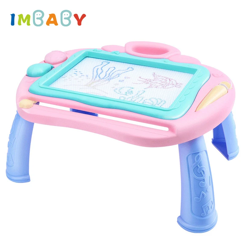 

IMBABY Drawing Board Toy Magnetic Drawing Board Multi-Function Big Size Drawing Board Table Writing Boards Children's Puzzle