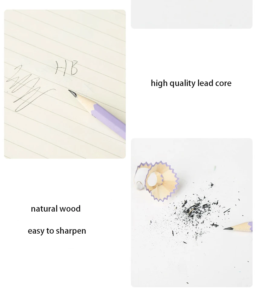 12 шт./компл. карандаш из натурального дерева HB карандаш с ластиком головы нетоксичный шестиугольный карандаш для письма, рисования