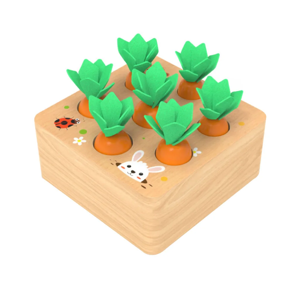 Детские пазлы игрушки Деревянные Монтессори 3D головоломки детские игрушки тянет редис памяти матч шахматы Развивающие игрушки для детей
