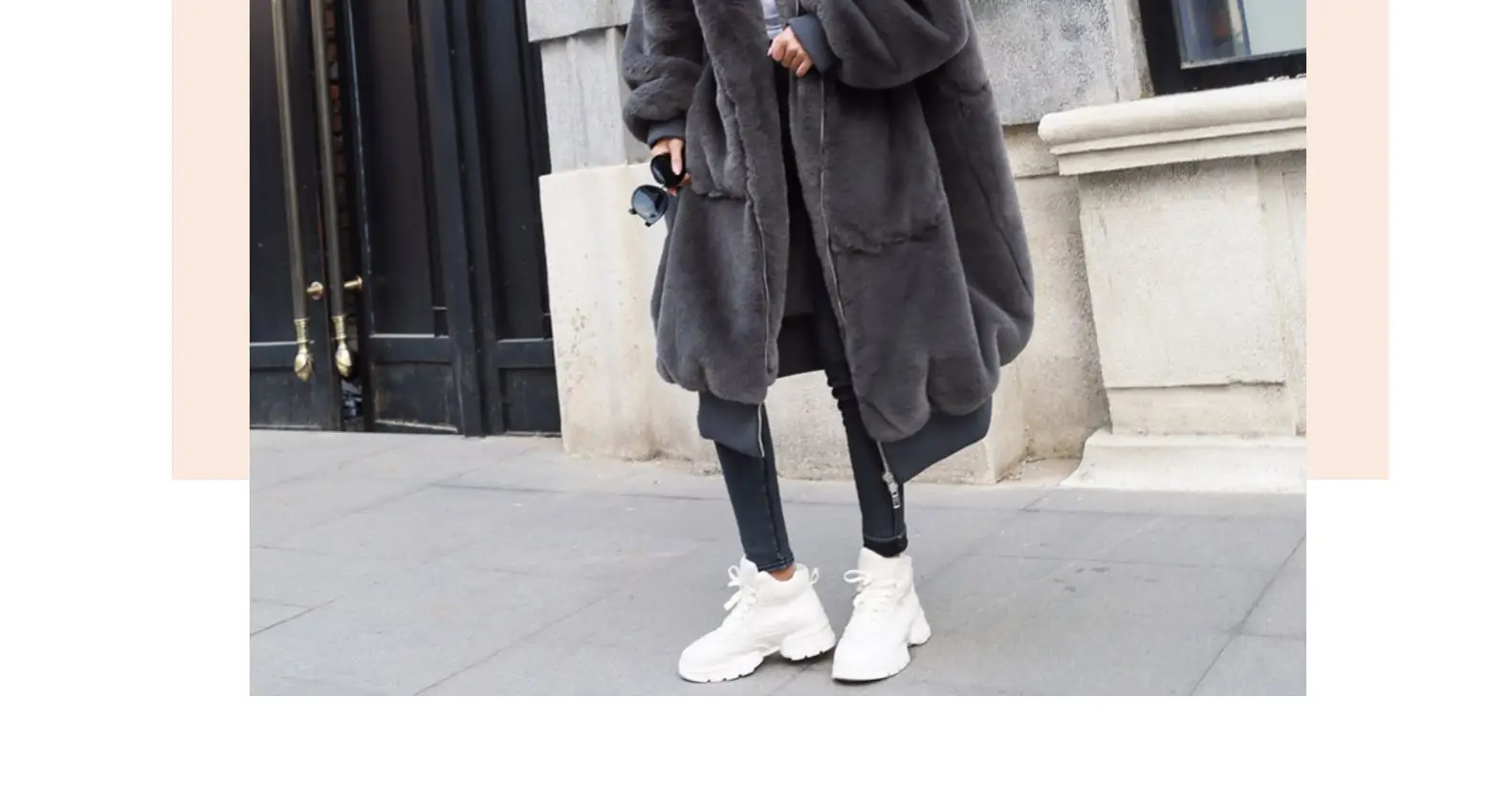 jaqueta de pelúcia comprida, jaqueta solta, tendência da moda, inverno, novo, 2023