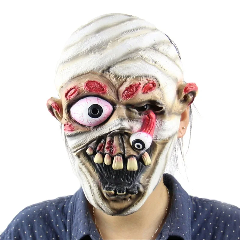 Латексная Маска на Хэллоуин страшные маски латексная маска с шляпой для маскарада костюм на Хэллоуин праздничные вечерние принадлежности - Цвет: Многоцветный