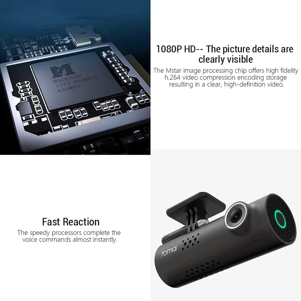 Xiaomi 70mai 1S APP и английское Голосовое управление 70mai 1S 1080P HD ночное видение 70 MAI 1S Автомобильная камера рекордер WiFi 70mai Dash Cam 1S