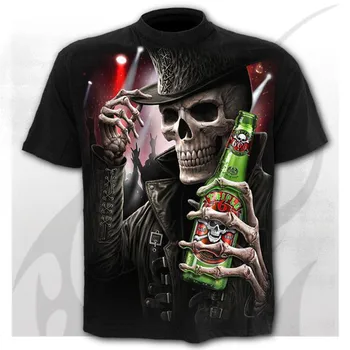 

2020 New Summer 3D skull printed men's T-shirt casual short-sleeved men's T-shirt fashion hip-hop