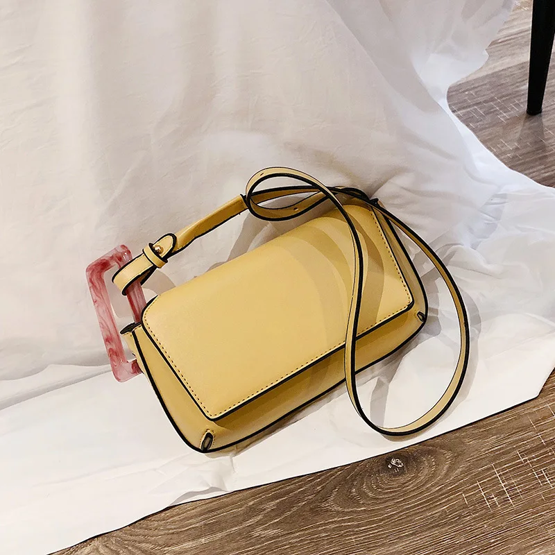 

France Non-mainstream WOMEN'S Bag 2019 Summer New Style Cool Fashion Weaving Square Sling Bag High Grade Sense Crossbody Bag