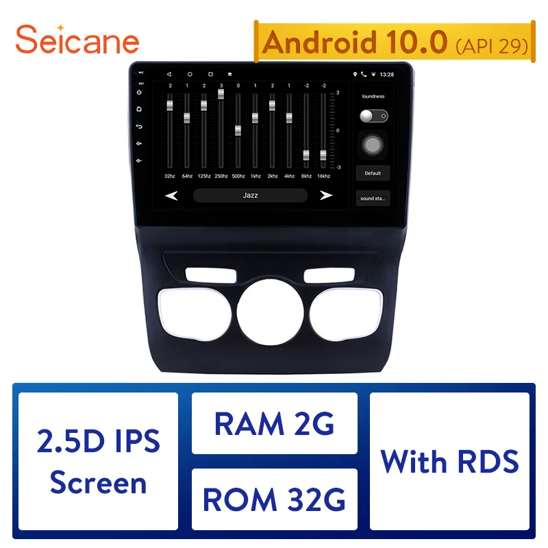 Автомагнитола Seicane 10 1 дюйма Android 0 Bluetooth GPS навигация для Citroen C4 2013 2016 поддержка