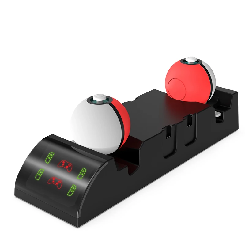 8-в-1 переключатель Зарядное устройство& Бал эльфов для переключателя Joy-Con игровой контроллер док-станция для зарядки стенд с Светодиодный индикатор ручка Зарядное устройство Ba