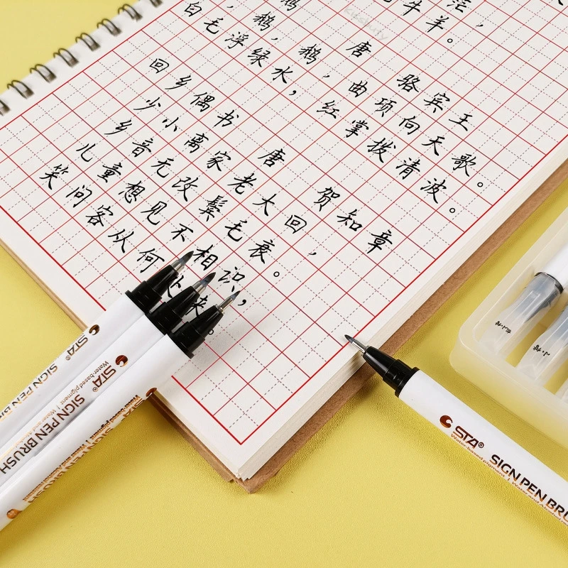 Dip Pen Set 1/4Pcs Japanese Calligraphy Pen Waterproof Markers Soft Brush Pens for Lettering Writing Drawing