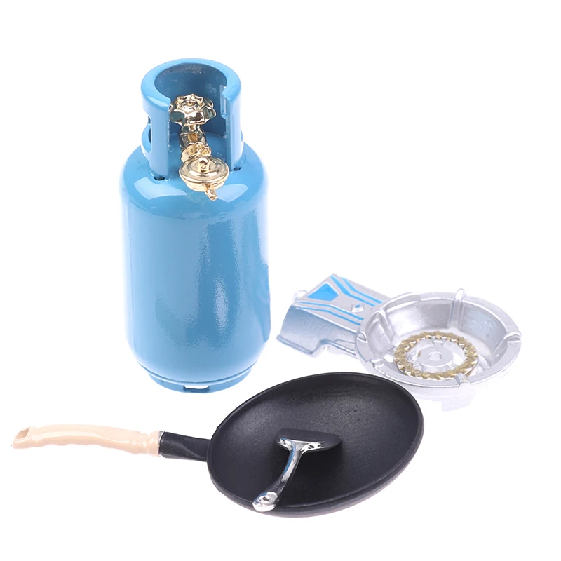 4Pcs/Set 1/12 Dollhouse Miniature Kitchen Alloy Gas Stove Tank Utensils Tool Toys Utensil Toy For Kids | Игрушки и хобби