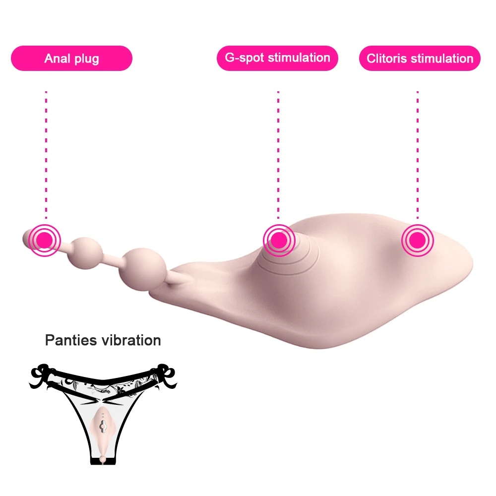 

Wearable Vibrator for Women Clitoral Stimulator Panty Vibrators Anal Plug Remote Control Invisible Vibrating Toys for Adults 18