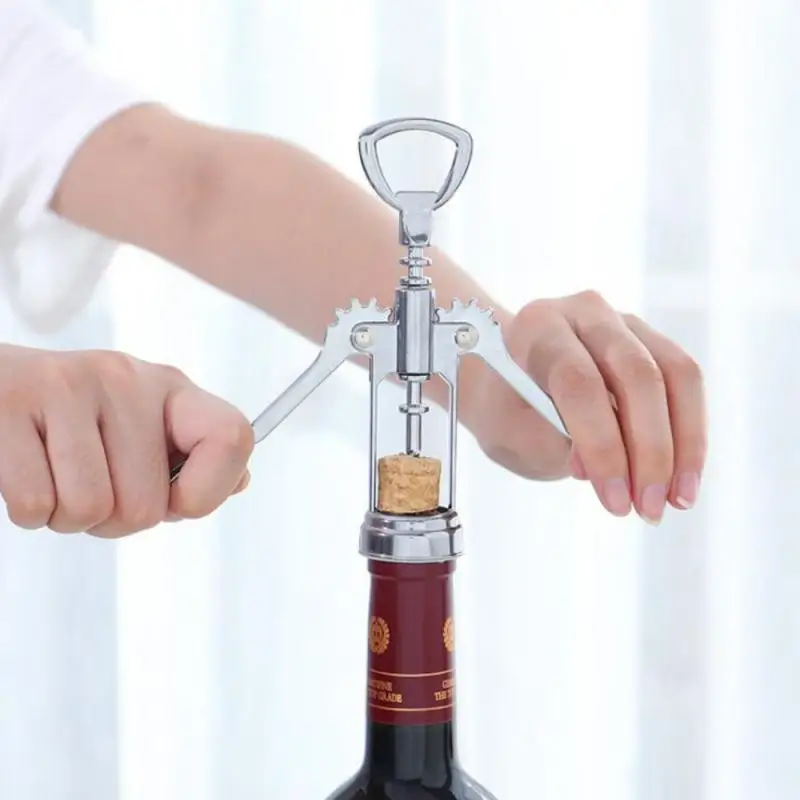 2 In 1Bottle Opener Beer Wine Accessories Kitchen Tools Gadget Metal Corkscrew Stainless Steel Bottle Cap | Дом и сад