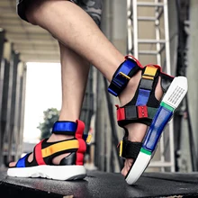 Новинка; мужские сандалии высокого качества; Летние вьетнамки; тапочки для мужчин; пляжные повседневные мужские сандалии; водонепроницаемая обувь; Sandalia Masculina