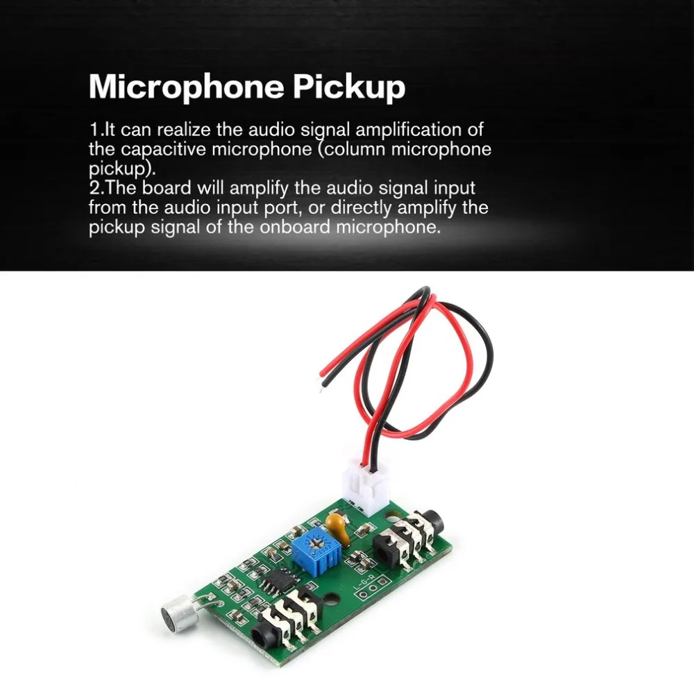 Микрофон звукосниматель модуль усиления Регулируемый ретранслятор аудио усилительная схема усилитель сигнала переменного тока плата
