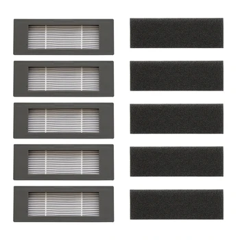

5* Filters +5* Sponges Filter & Sponge Replacement Kit For Ecovacs Deebot Ozmo 610 Robot Vacuum Cleaner Parts Sweeper Filter Hot