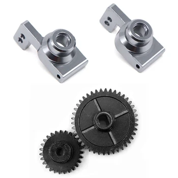 

Metal Motor Gear Reduction Gear for Wltoys 144001 1/14 & Metal Steering Swing Arm Base C Rear Hub Seat Servo Pull Rod