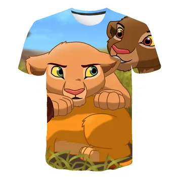 

2020 Summer lion king t shirt 3d Hot sale T-shirt animal boys clothes Cartoon Print fashion child sports kids clothes Streetwear