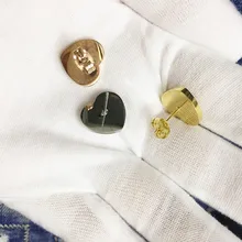 Серьги-гвоздики из нержавеющей стали в форме сердца, роскошные брендовые Модные женские серебряные розовые золотые талисманы, серьги в подарок