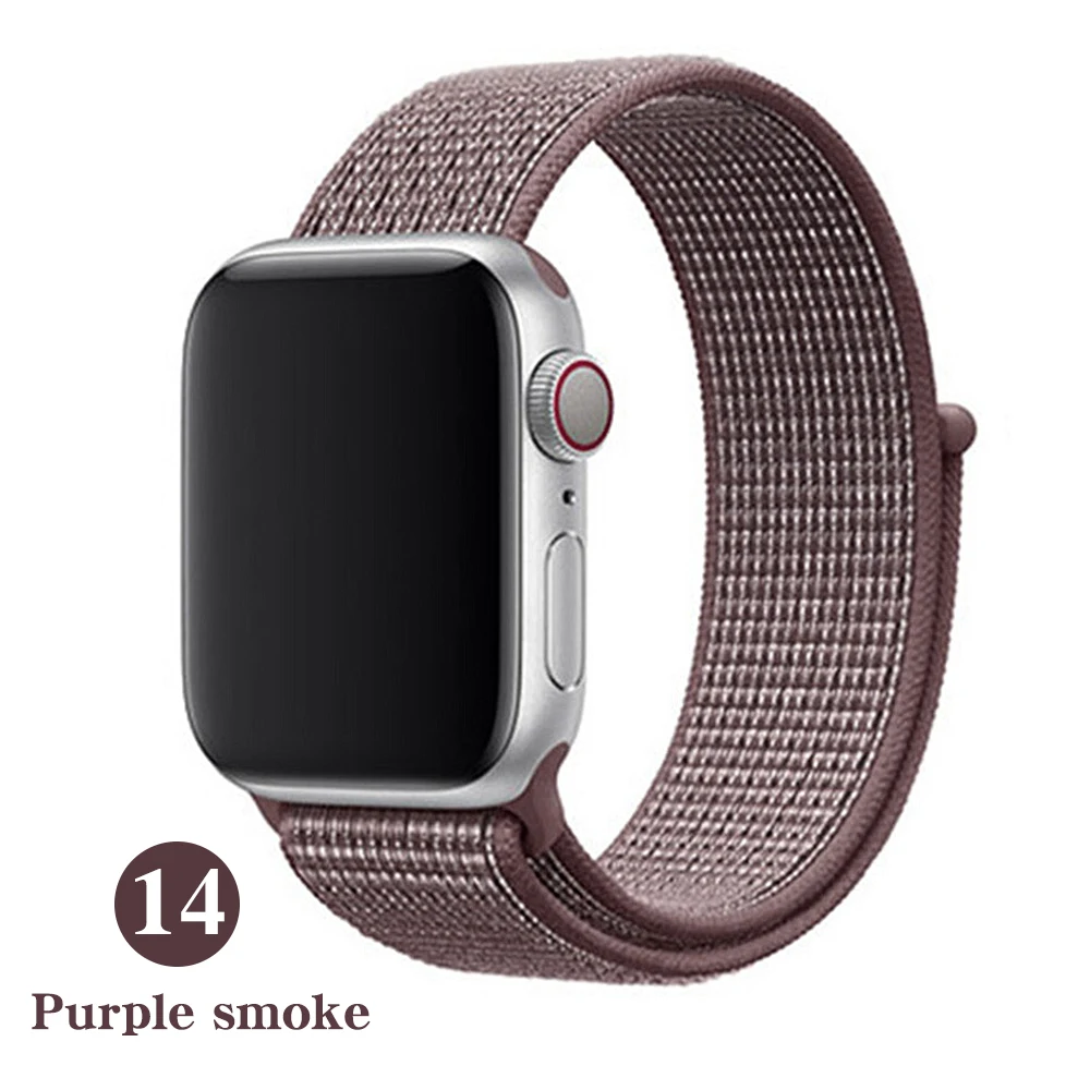 Ремешок для Apple Watch серии 5 4 iwatch 42 мм 38 мм 44 мм 40 мм correa Apple Watch ремешок 321 аксессуары для умных часов браслет - Цвет ремешка: Purple smoke