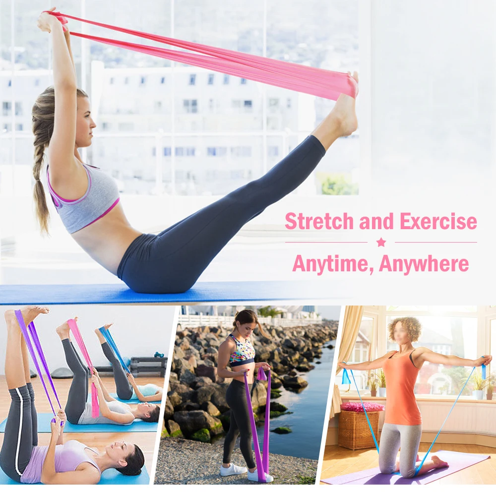 11Pcs Resistance Band Set Yoga Pilates Abs Exercise Fitness Tube Workout Band KY 