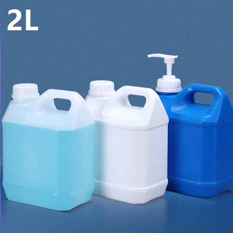 Empty 2L Plastic Jerry Can Chemical Barrel Alcohol Liquid Leakproof Refillable bottle Food Grade Container 1PCS refillable bottles