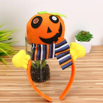 

Halloween Children Cute Headband Funny Pumpkin Fabric Hair Holiday Halloween Band Accessory Headwear Hair Hoop For Children