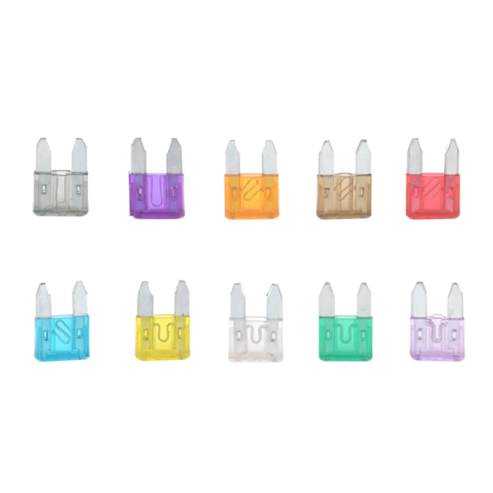 100pcs Mini Car Fuse Kit Color Coded For 10 Amps Fuses With Electric Tester Mini Car Fuse Kit Ten Amps Fuse Car Fuses