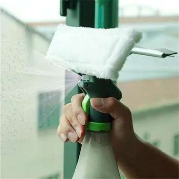 

3 in Window Cleaner Spray Dry Scraper Features Atomizing Nozzle Bottle Wiper Microfibre Cloth Pad Kit Car Glass Clean Brush