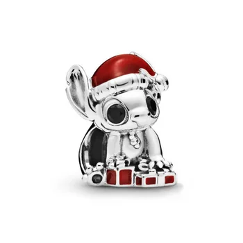 

Fits Pandora Bracelet 925 Sterling Silver Stitch Christmas Charm Beads for Jewelry Making Women DIY Gift Bijoux