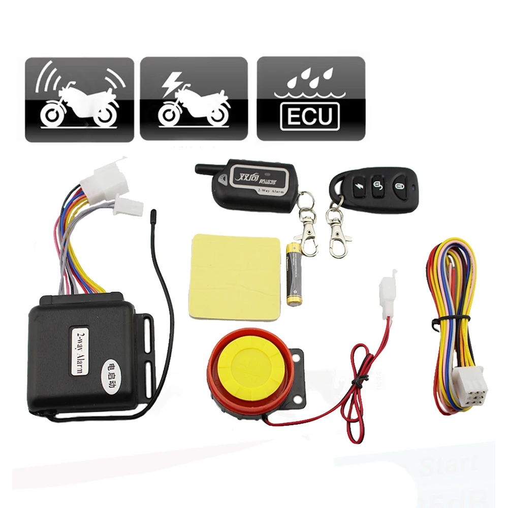 Two Way Alarm System Scooter Vibration Alarm Remote Control Anti-theft Security System 12v - Brake Rotor Locks AliExpress