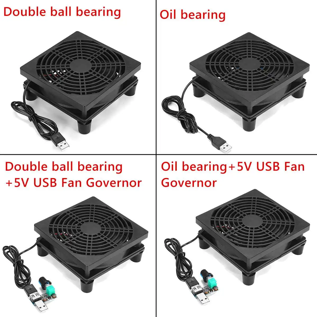 

12cm Router Cooling Fan Rack Double Ball Bearing Speed Controller DIY TV Box Wireless Cooling Fan Quiet 5V USB Fan with Net