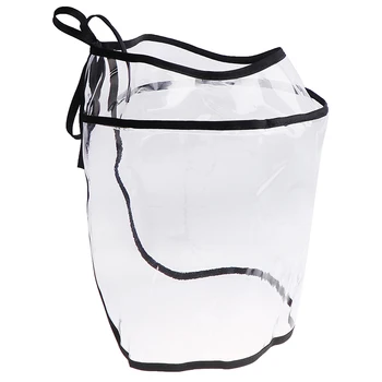 

Portable PVC Transparent Dust Mask Big Hat Anti Dust Anti Droplets Cover Full Face Eyes Mask 1PCS