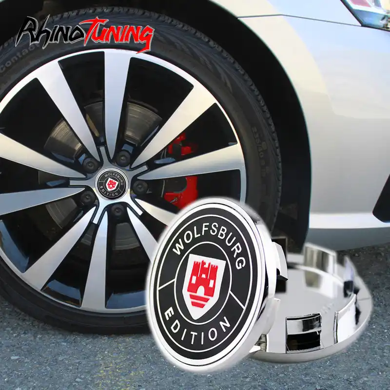 4pcs 66mm 56mm Wolfsburg Edition Emblema Vossen Wheels Center Cap