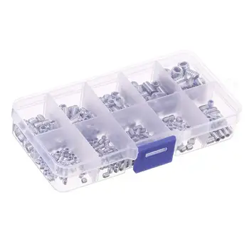 

330 Pieces 304 Stainless Steel M3/4/5/6/8 Hex Head Socket Set Screw Assortment Kit with Plastic Box