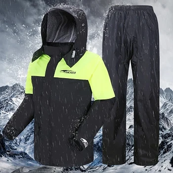 

Moto lluvia abrigo con pantalones Impermeable al aire libre Impermeable hombre mujer ciclismo traje capa