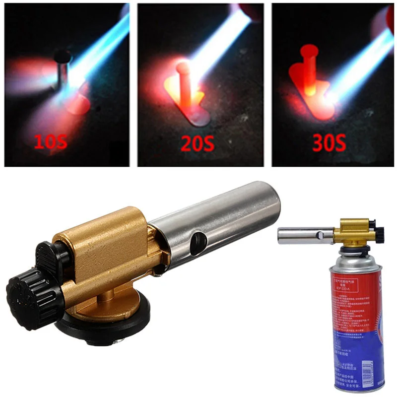 Butane Blow Welding Torchs Adjustable Lighter Flame Torch Auto Flamethrower for Outdoors Picnic Cooking BBQ Soldering Cheap