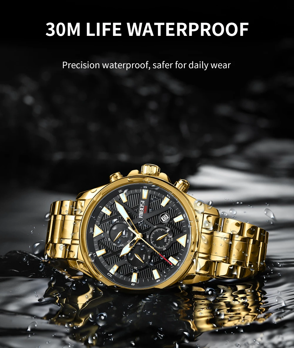 Luminous & Multifunctional Dial Watch 2510 Nibosi